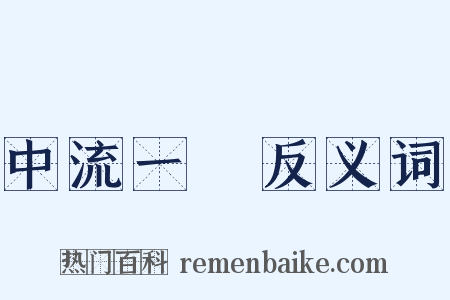 中流一壸反义词是什么意思的图片